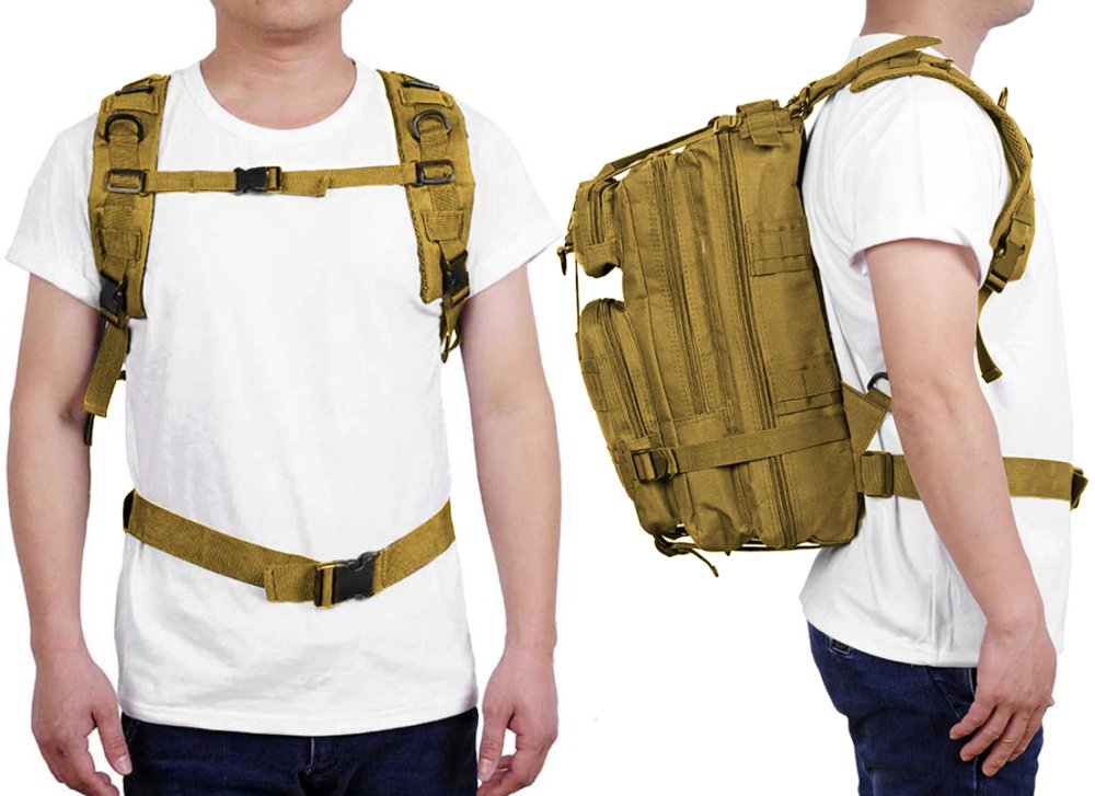 Military-style Backpack Tourism Hiking Travel Bag, 28L (6)