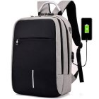 Anti-Theft Waterproof Backpack Bag Rucksack with USB Charging Port 25L, Grey