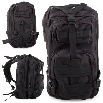 Tactical military backpack survival 30L, black