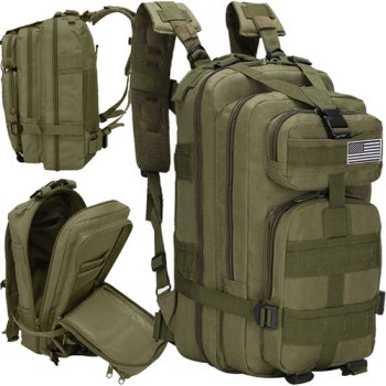 38L Tactical Military Backpack with MOLLE System, Green
