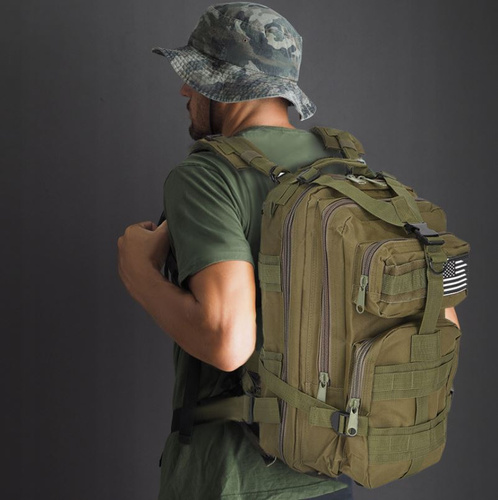 38L Tactical Military Backpack with MOLLE System, Green (3)