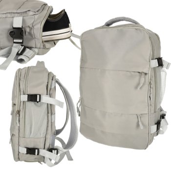 Anti-Theft Waterproof Backpack Bag Rucksack with USB Charging Port (45x16x28 cm), Grey