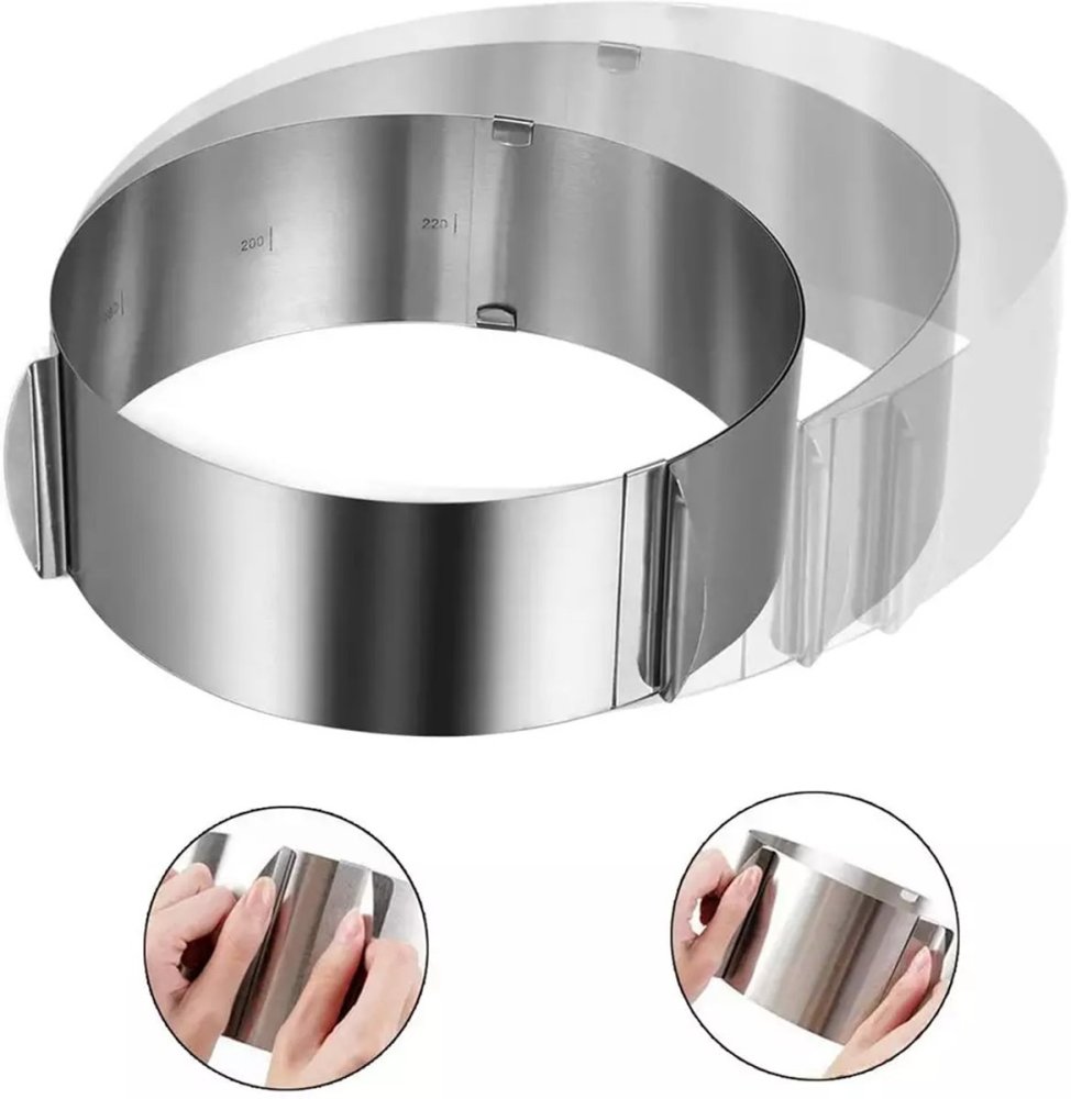 Round Stainless Steel Adjustable Cake Ring Baking Mold, 8 cm (4)