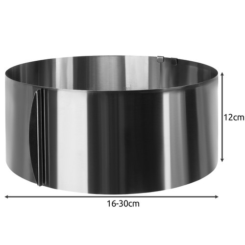 Round Stainless Steel Adjustable Cake Ring Baking Mold (2)