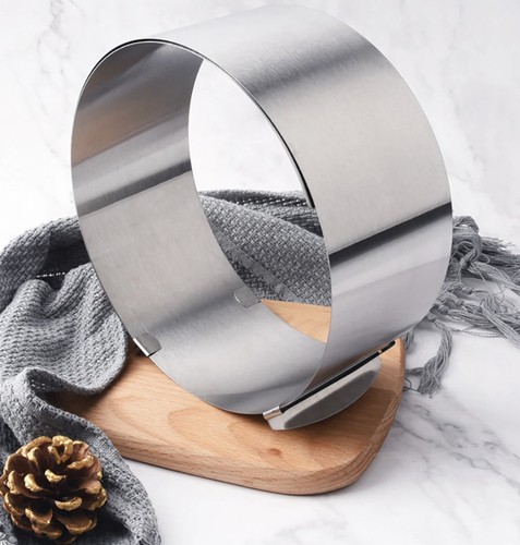 Round Stainless Steel Adjustable Cake Ring Baking Mold (7)