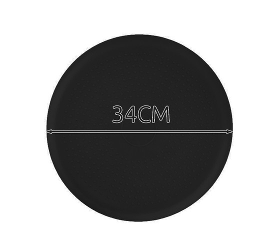 Balance Disc Stability Wobble Cussion Mat Pillow - Black, 34cm (6)