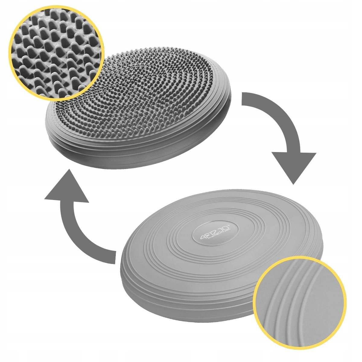 4Fizjo Balance Disc Stability Wobble Cussion Mat Pillow - Gray, 33cm (1)
