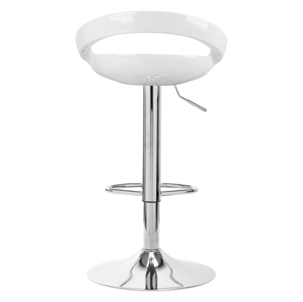 Swivel Adjustable Height Bar Counter Stool Chair QS-B01, White (2)