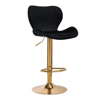 QS-B15 Swivel Adjustable Height Bar Counter Stool Chair, Black