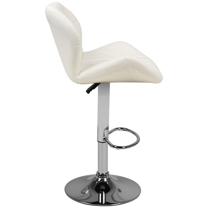 Swivel Adjustable Height Bar Counter Stool Chair M01, White (3)