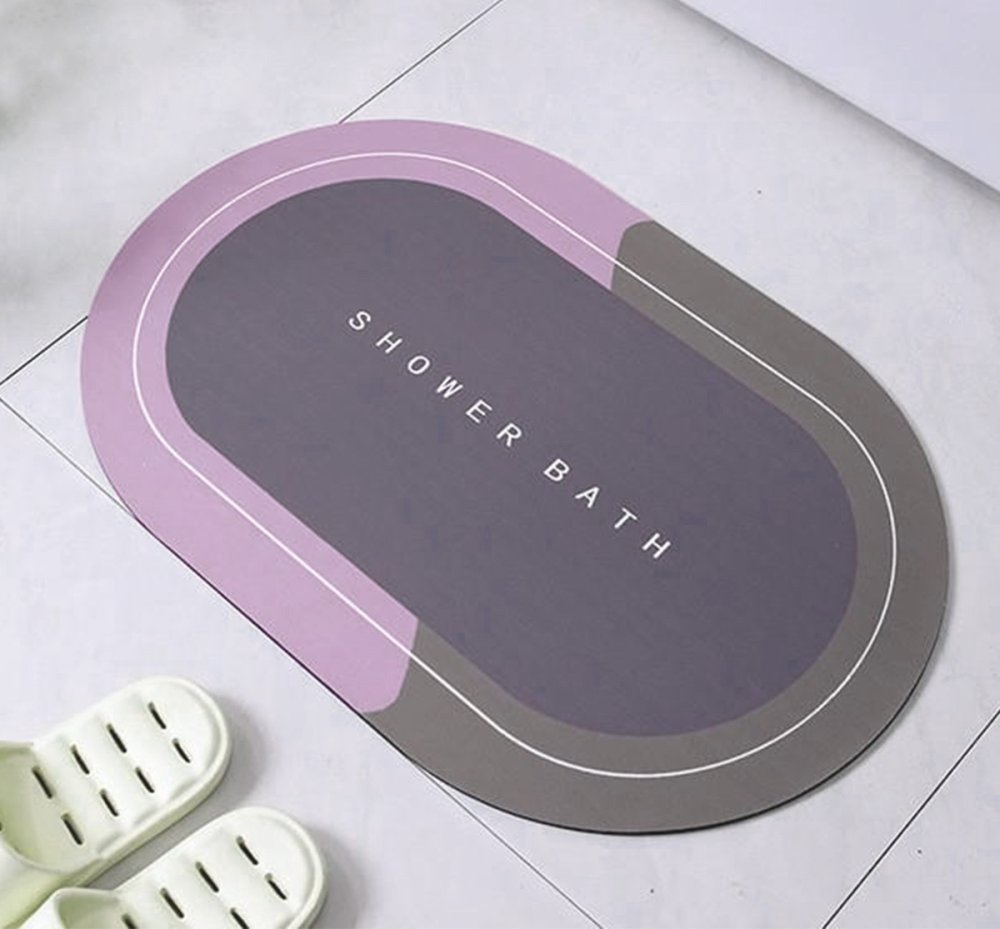 Quick-Dry Bathroom Mat, Purple (1)