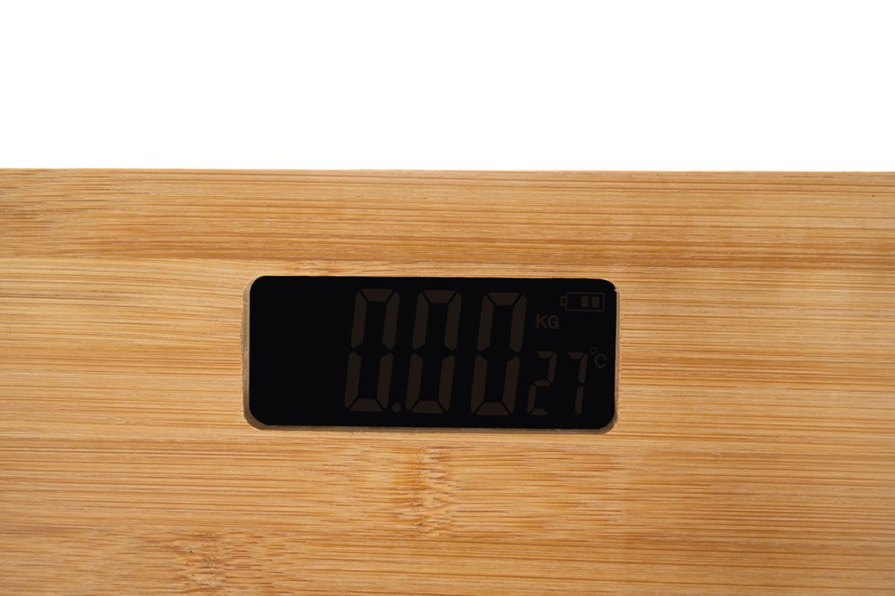 Electronic Digital Bathroom Body Scale with Display, Bamboo (6)