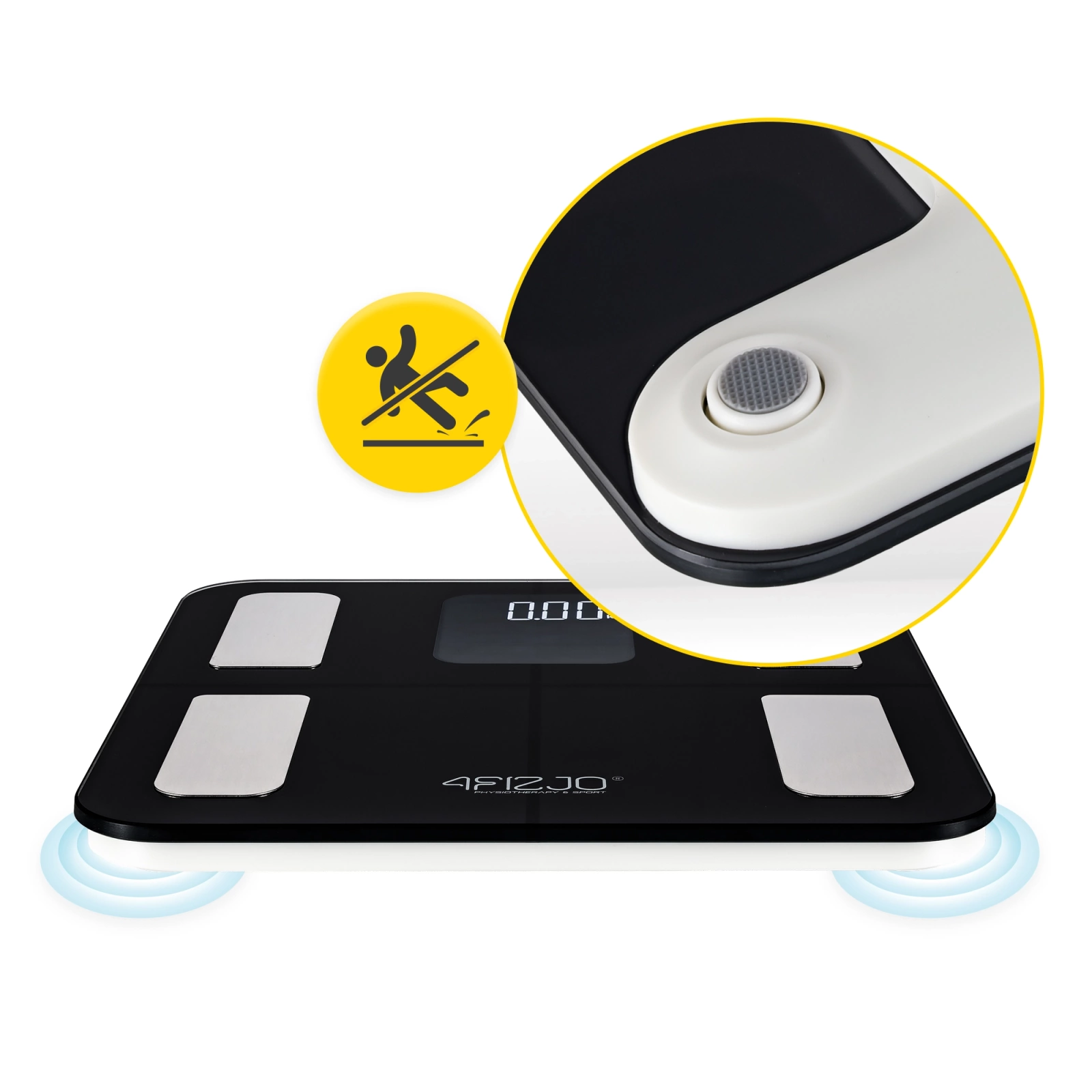 EVO 4FIZJO Smart Scale Body Fat Analyzer with Bluetooth App, Black (1)