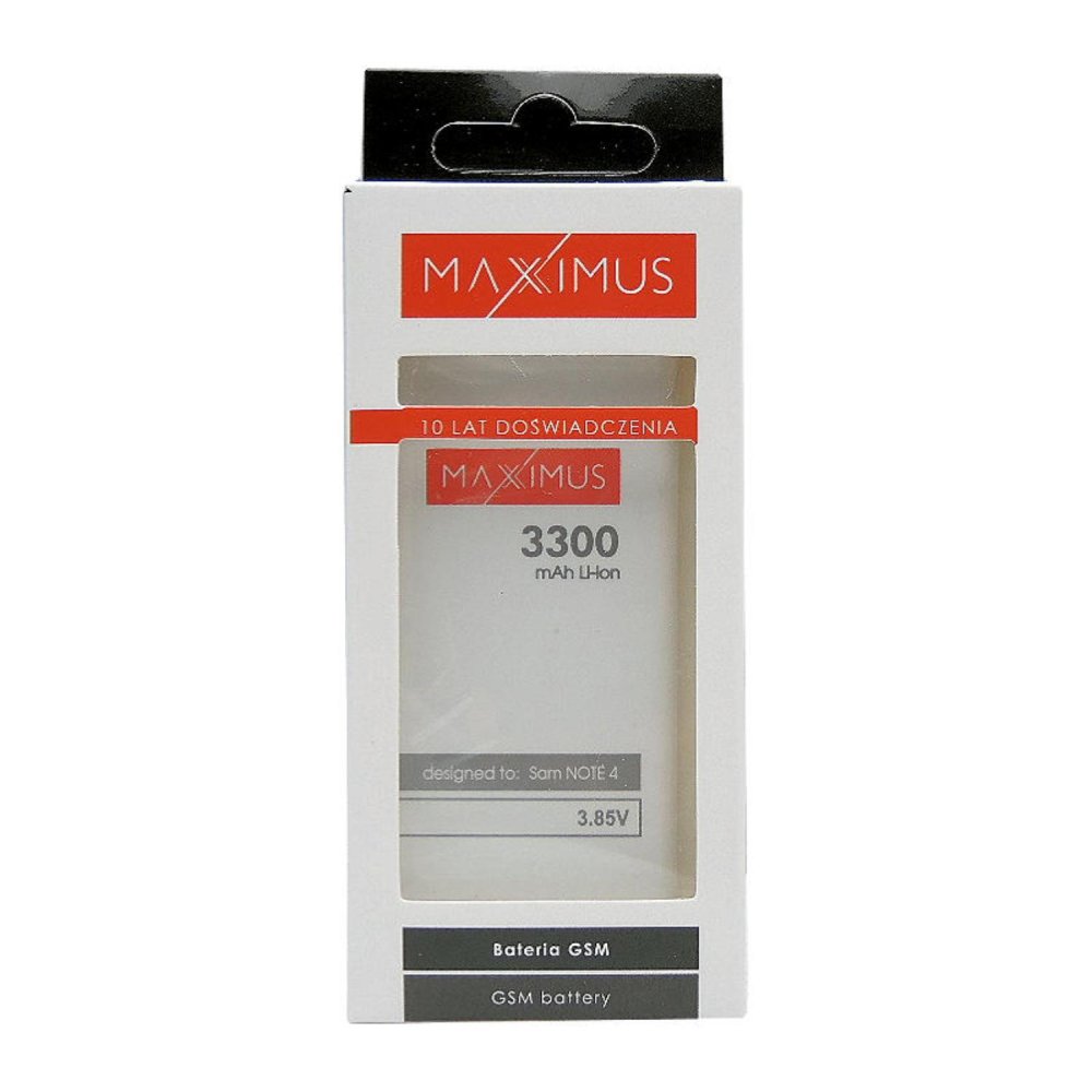 Maxximus Replacement Battery for Samsung Note 4 3300mAh (2)