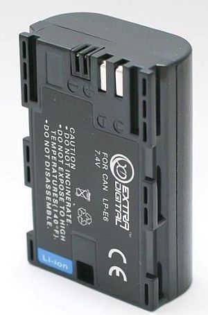 Canon LP-E6 Replacement Battery, 2250mAh Li-ion