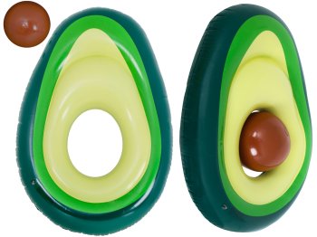 Inflatable Floating Mattress with a Ball Avocado, 150x120 cm