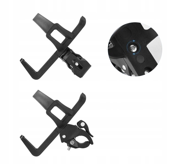 Bicycle Handlebar Water Bottle Bracket Holder, Black (1)