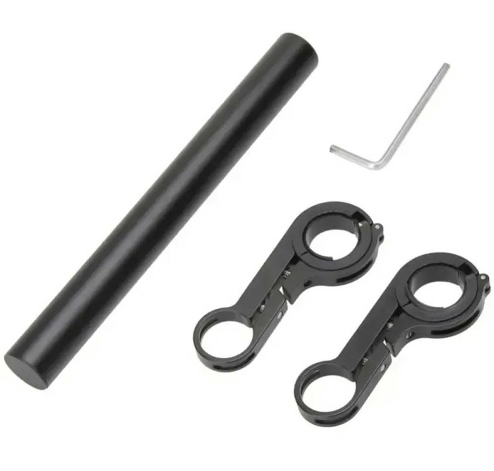 Additional bicycle handlebar mount with double clamp, black (3)