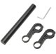 Additional bicycle handlebar mount with double clamp, black