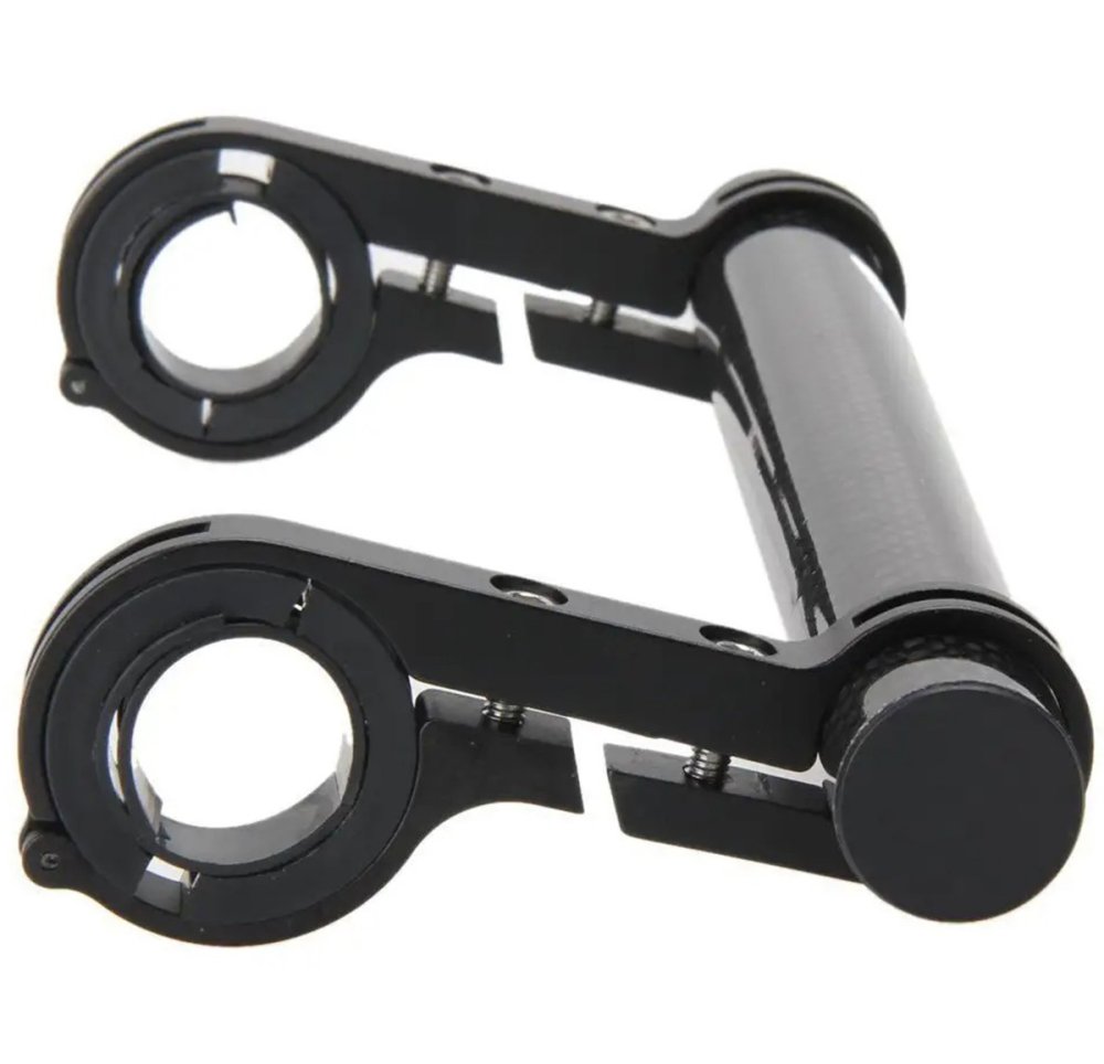 Additional bicycle handlebar mount with double clamp, black (1)