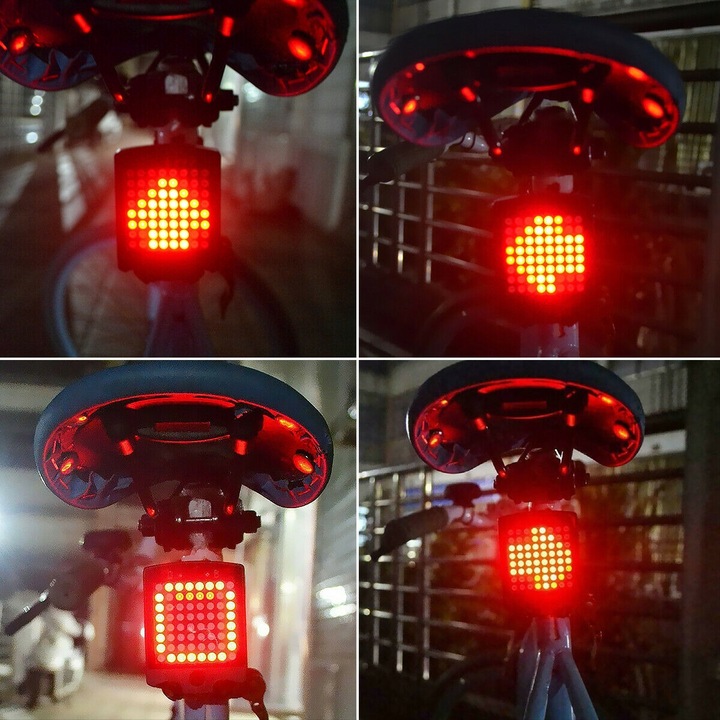 Wireless Bike Turn Signals & Rear Light with Laser Lane Projector (5)