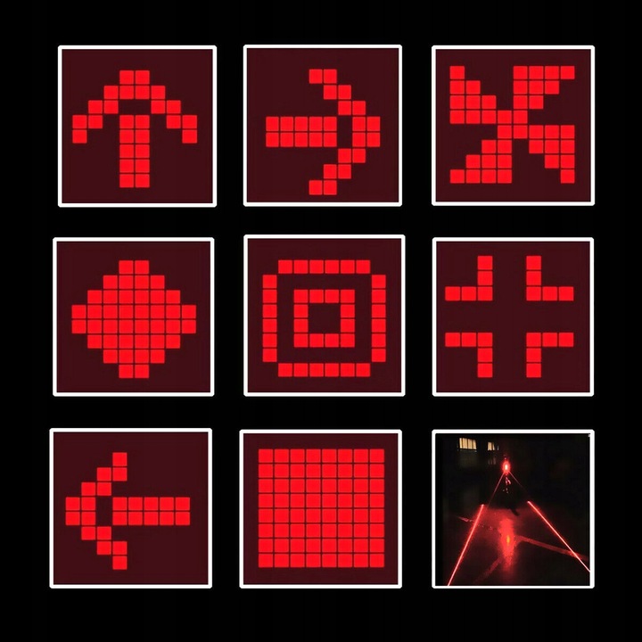 Wireless Bike Turn Signals & Rear Light with Laser Lane Projector (6)