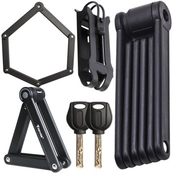 Folding Bike Lock Heavy Duty 80cm, Anti-Theft Key Lock for Bicycles and Scooters