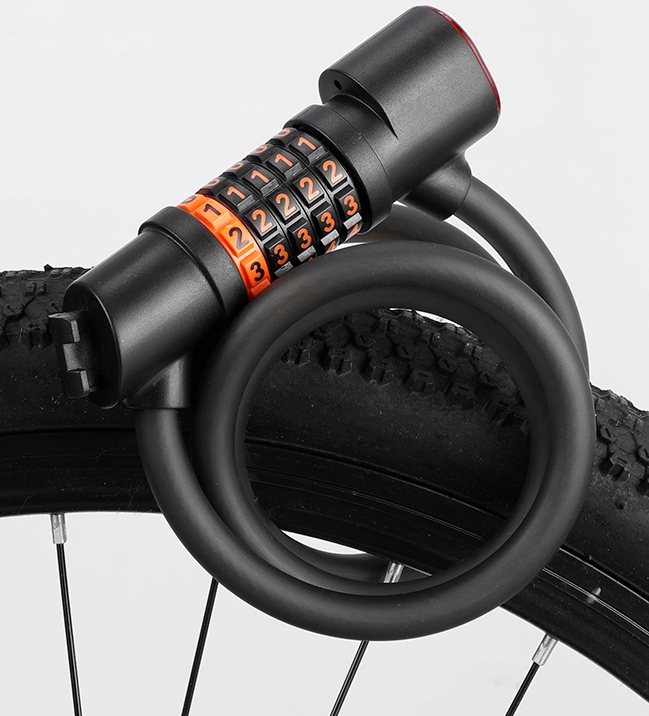Combination Bike Lock Cable with LED Safety Light 1.1 m (7)