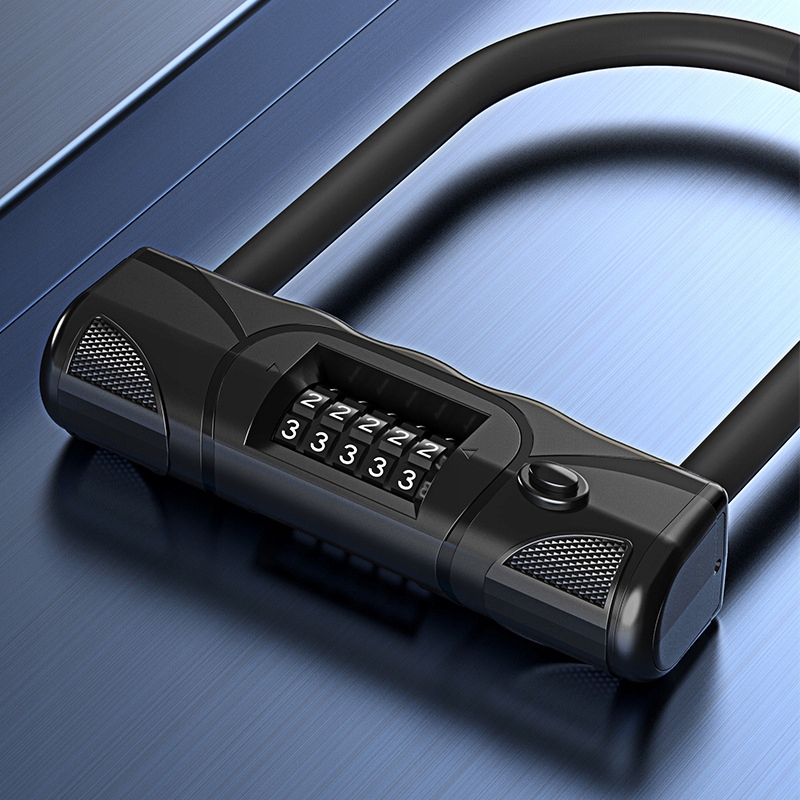 U-Type Bicycle Lock Clasp with 5-Digit Code (5)