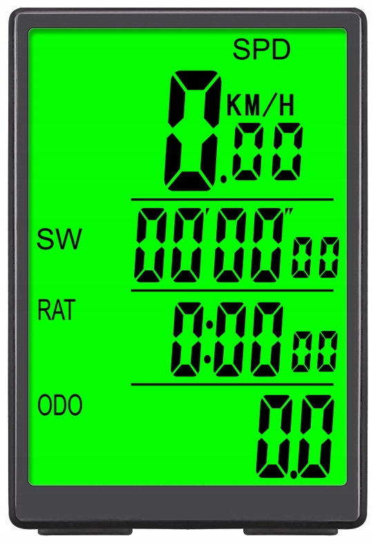 Wireless Bike Computer, Speedometer with Backlight LCD PRO (1)