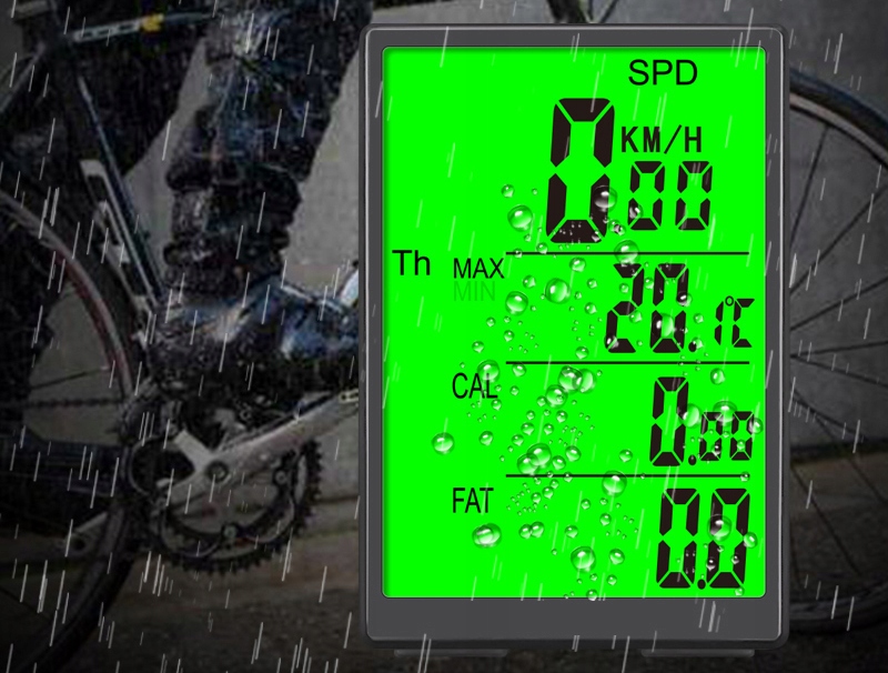 Wireless Bike Computer, Speedometer with Backlight LCD PRO (6)