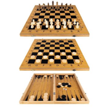 Chess Checkers and Backgammon Game Set