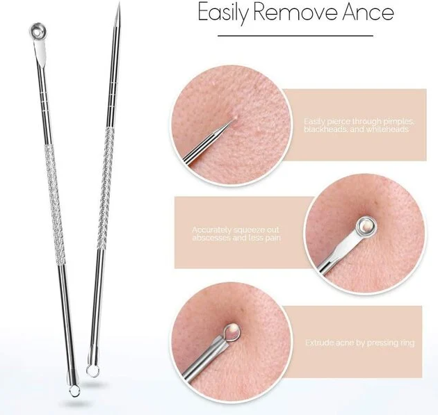 Tools Spoon UNO Vidal Loop for Cleaning the Face, Removing Blackheads and Comedones, 7 pcs. + Case (1)