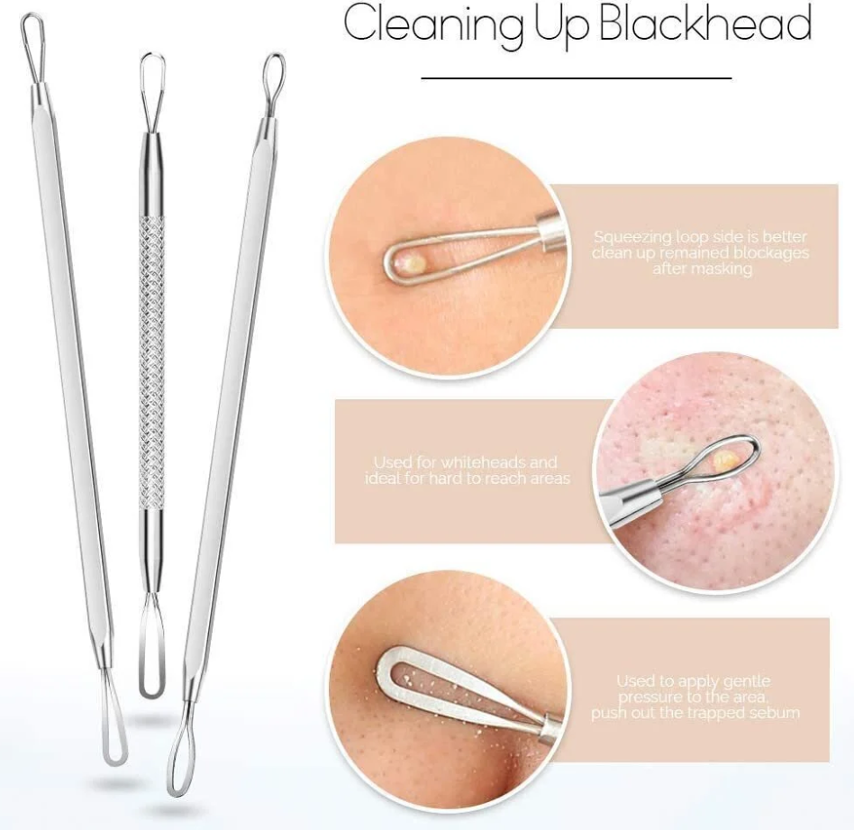 Tools Spoon UNO Vidal Loop for Cleaning the Face, Removing Blackheads and Comedones, 7 pcs. + Case (2)