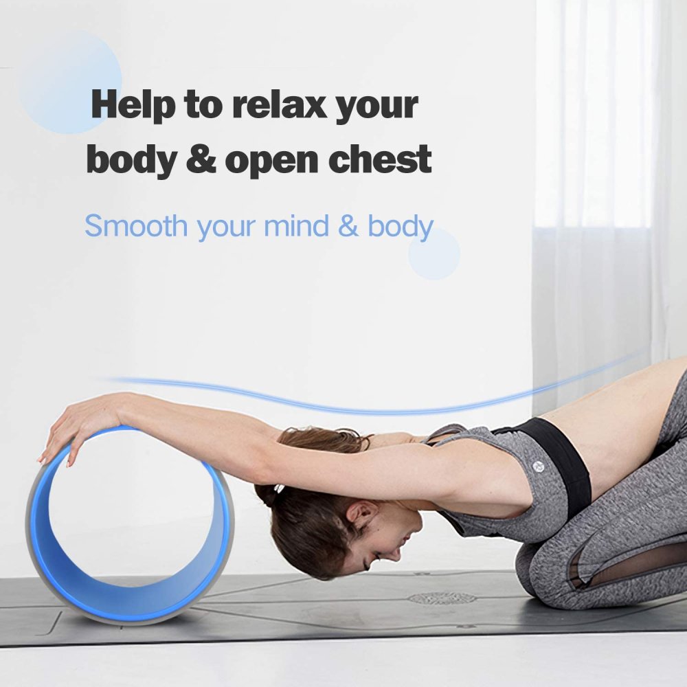 4Fizjo Yoga Pilates Exercises Wheel Ring Back Roller Stretcher Dharma PRO XXL 40x15cm (5)
