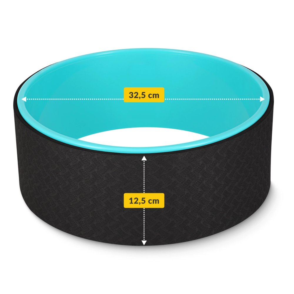 DHARMA Yoga Wheel 32.5 cm for Stretching, Blue (0)