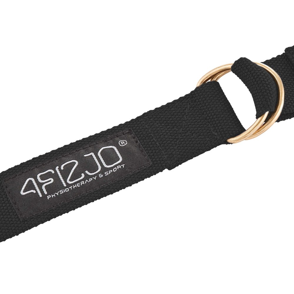 4FIZJO Stretching Belt Yoga Pilates Strap Band, Black (2)