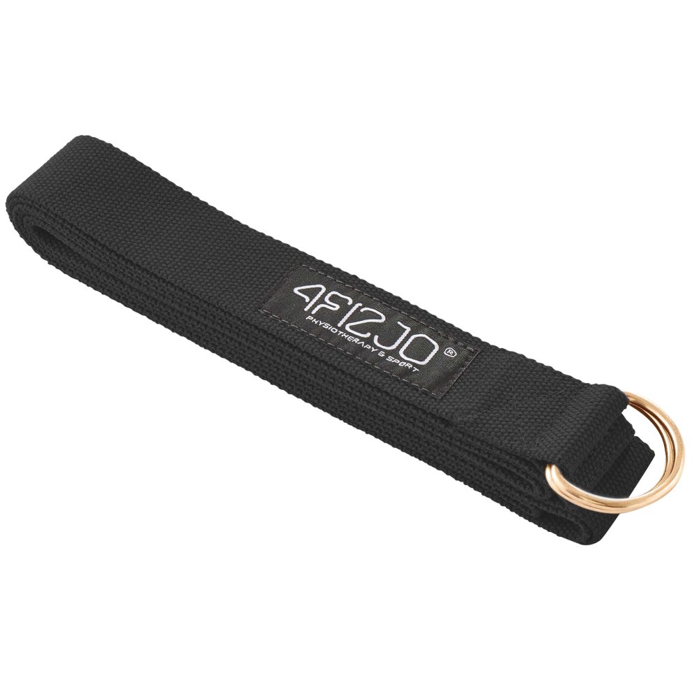 4FIZJO Stretching Belt Yoga Pilates Strap Band, Black (1)