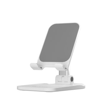 Adjustable Phone Stand for Desk, Devia EL161 Foldable Holder for Tablets, white