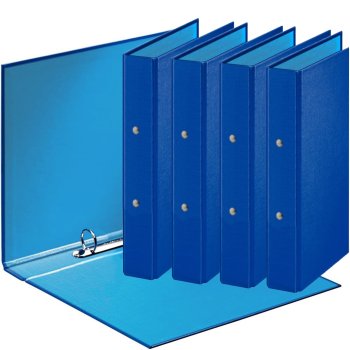 Asda A4 Ring Binders, 40 mm Spine, Pack of 5, Navy Blue