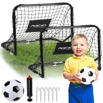 Mini Football Goals Set of 2 Neo-Sport 60x45x25 cm NS-486