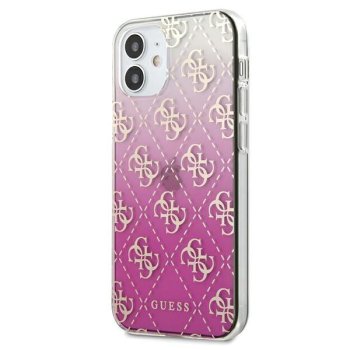 Apple iPhone 12 mini 5.4" Guess 4G Gradient Case Cover (GUHCP12SPCU4GGPI), Pink