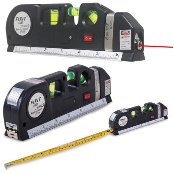Multipurpose Laser Level with 250cm Retractable Tape Measure