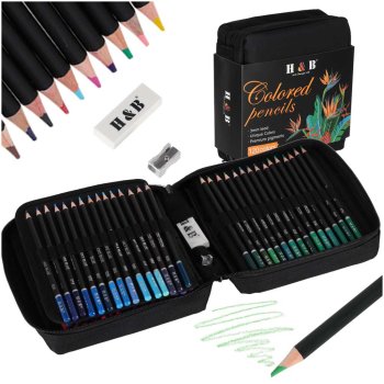 120 Colored Pencils Set for Drawing and Sketching in Portable Zipper Case