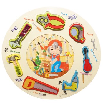 Round Tools Shape Sorting Puzzle for Toddlers