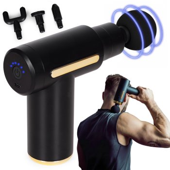 ModernHome Percussion Massage Gun Handheld Deep Tissue Massager with 4 Heads
