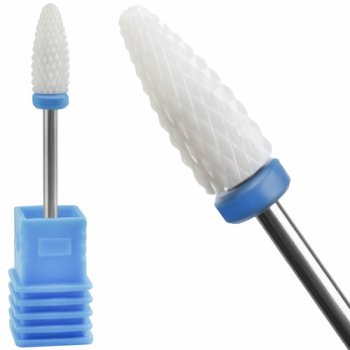 Ceramic Cone Bit F6447 Ø6.0 mm, White (Medium), for Nail Drill