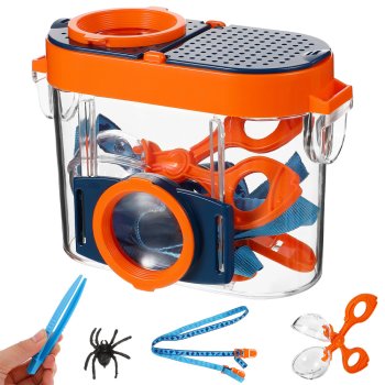 Kids Bug Viewer Jar with Magnifying Lid, Insect Catcher Explorer Kit