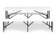 Folding Table and Bench Set 180 cm for 8 People MultiGarden, White