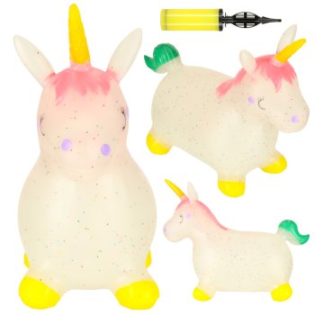 Inflatable Bouncy Unicorn Hopper Toy for Kids with Pump